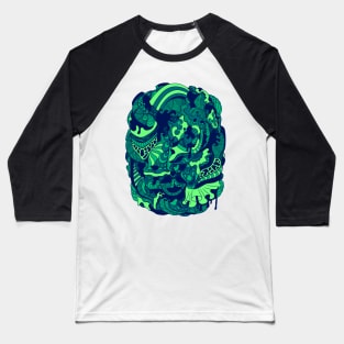 Ngreen Abstract Wave of Thoughts No 2 Baseball T-Shirt